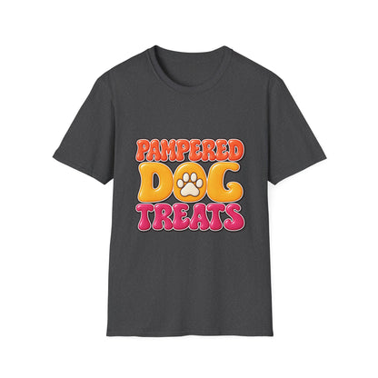 Pampered Dog Treats T-Shirt — Retro Paw Graphic