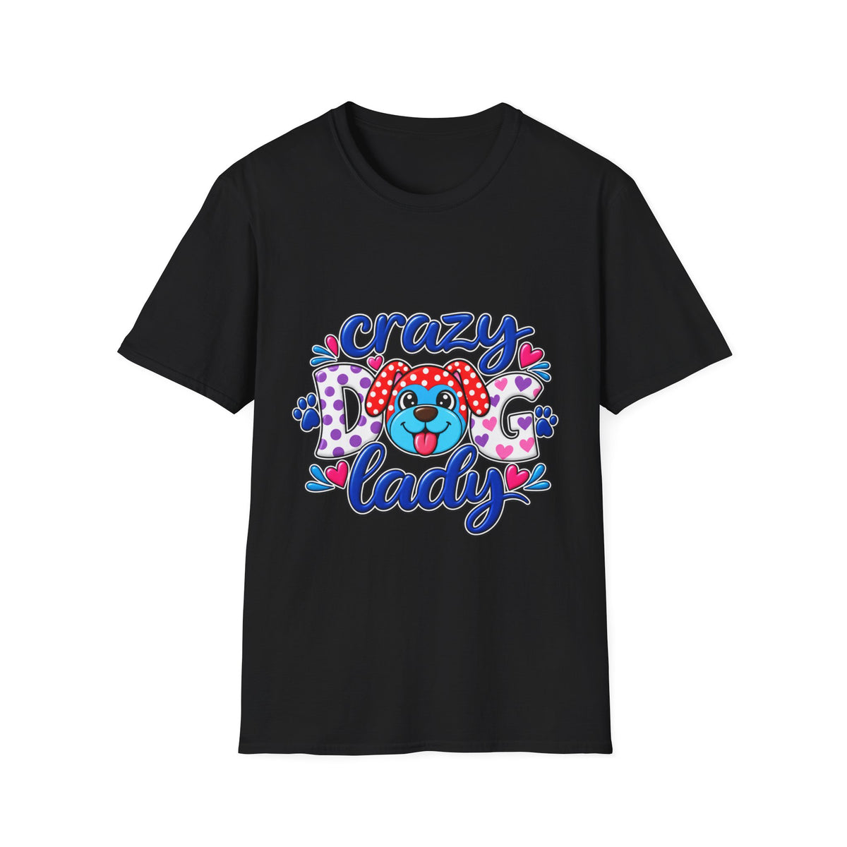 Crazy Dog Lady T-Shirt — Playful Polka Dot Puppy