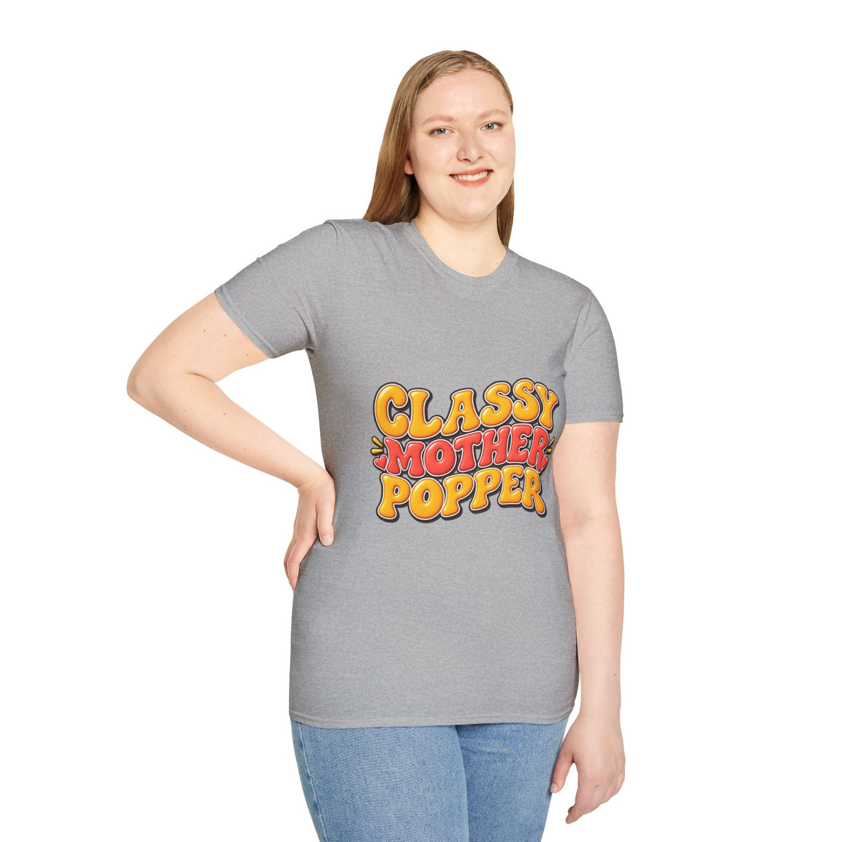Classy Motherpopper Retro Graphic T‑Shirt