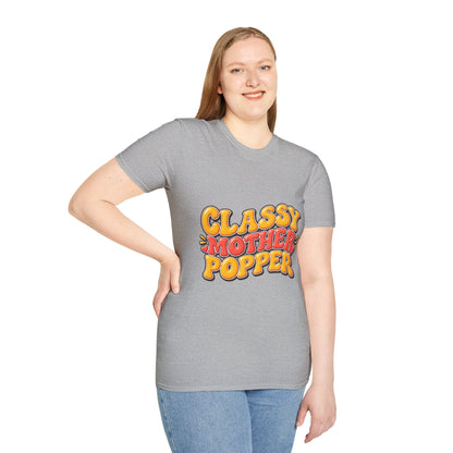 Classy Motherpopper Retro Graphic T‑Shirt