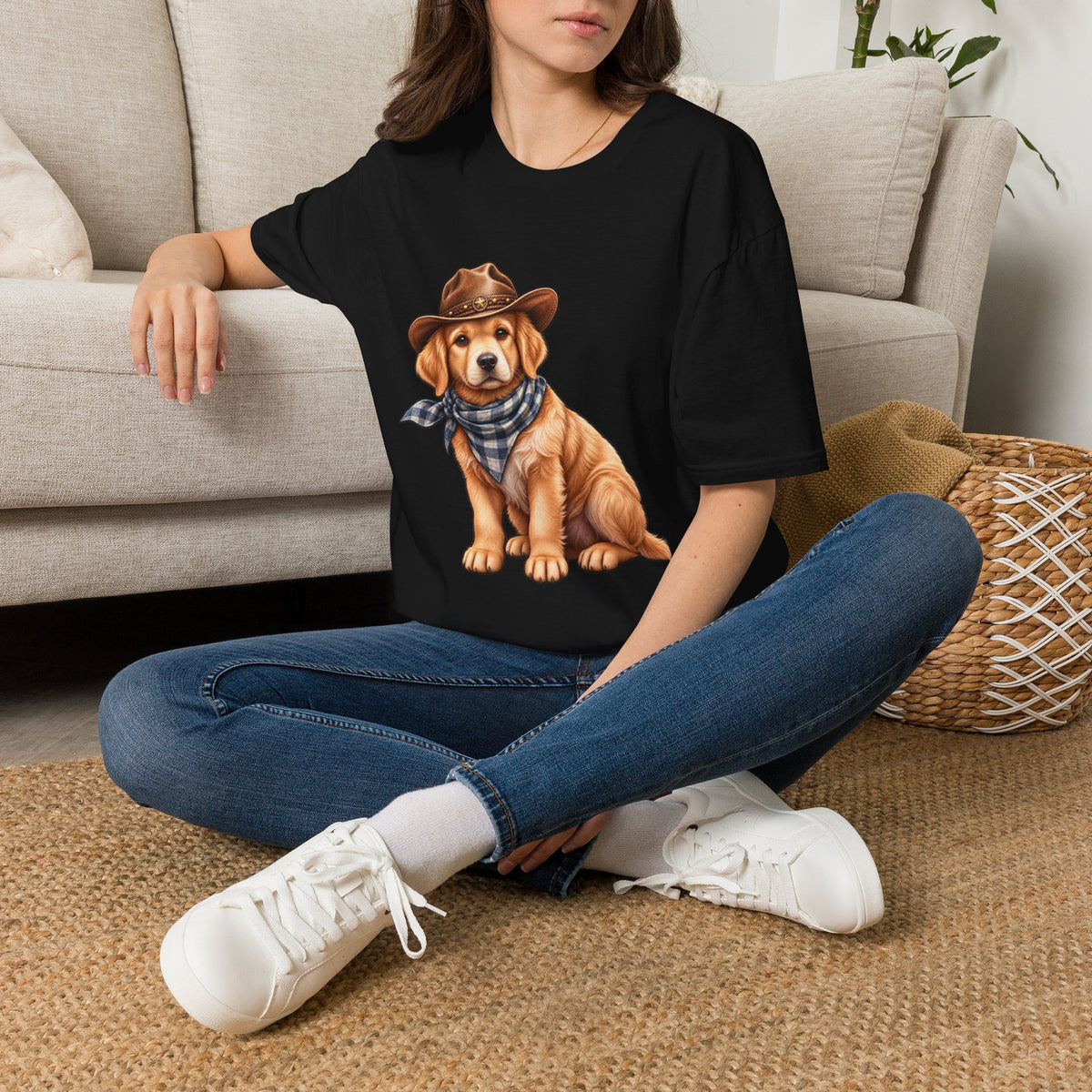Golden Retriever Cowboy T-Shirt