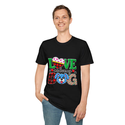 Love Me Love My Dog T-Shirt — Buffalo Plaid & Heart
