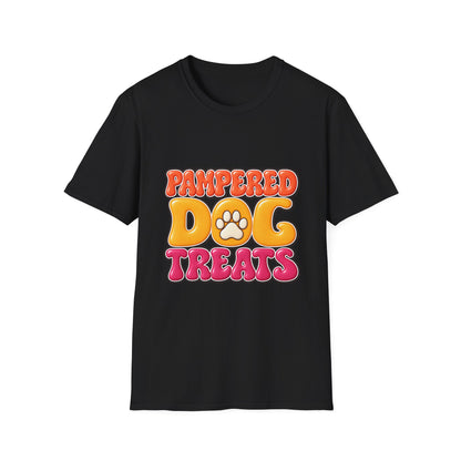 Pampered Dog Treats T-Shirt — Retro Paw Graphic