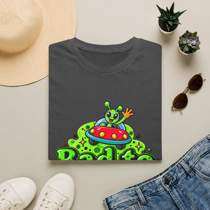 Bad to the Bone Alien T-Shirt — Cute UFO Cartoon Tee