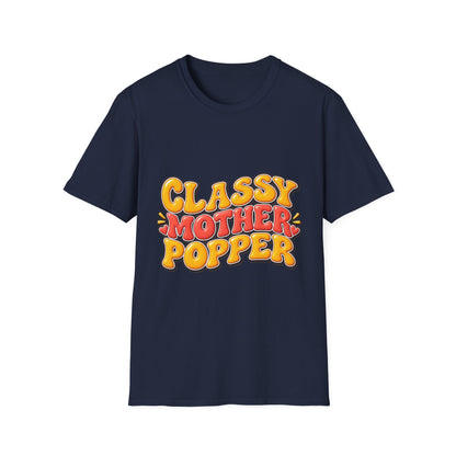 Classy Motherpopper Retro Graphic T‑Shirt