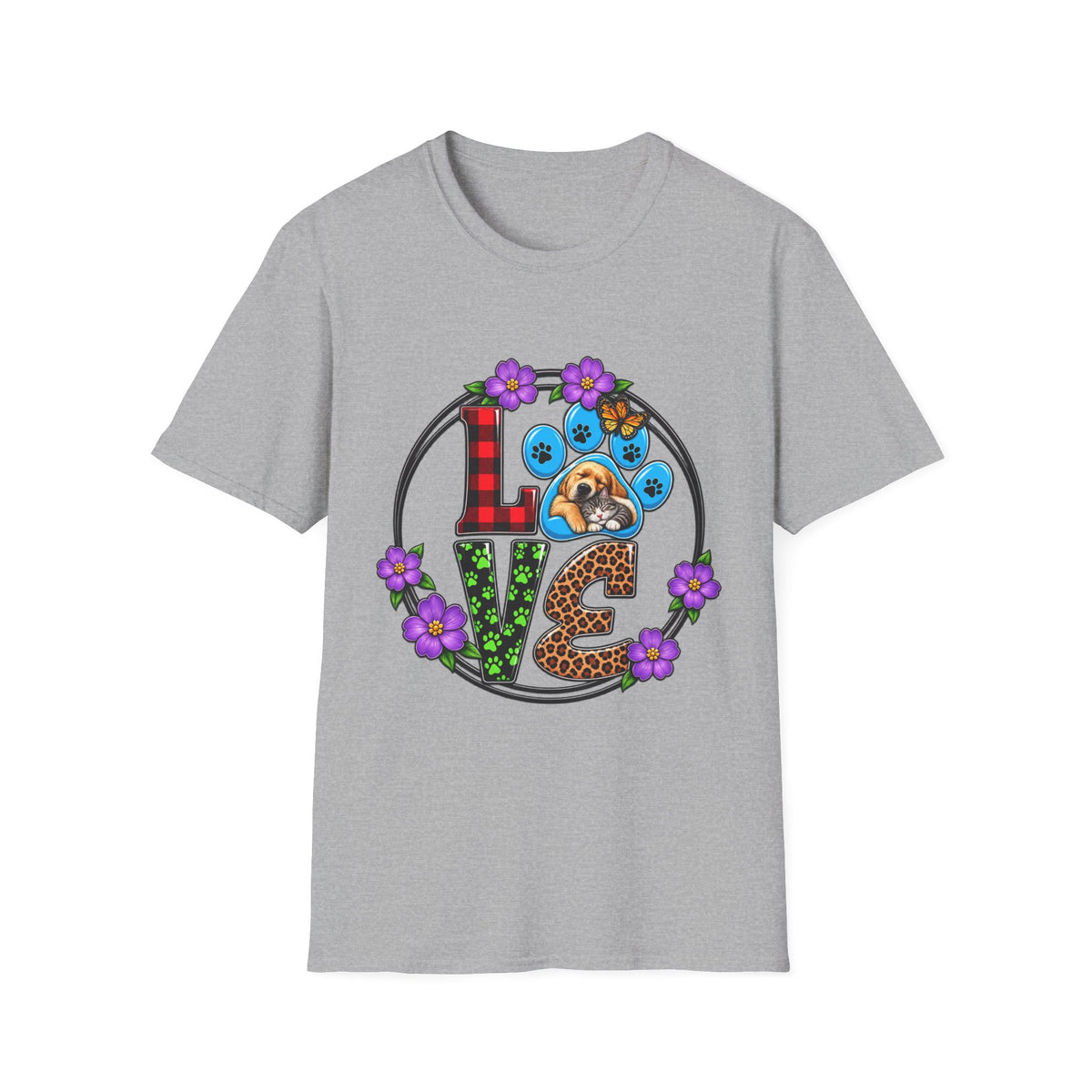 Love Paw Print Dog T-Shirt