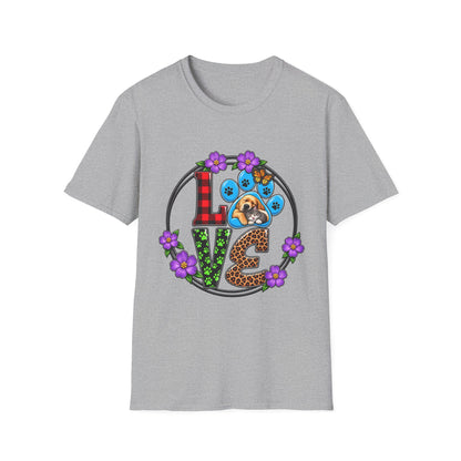 Love Paw Print Dog T-Shirt