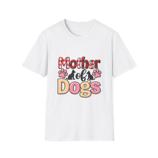 Mother of Dogs T‑Shirt — Funny Paw Print Pet Mom Tee