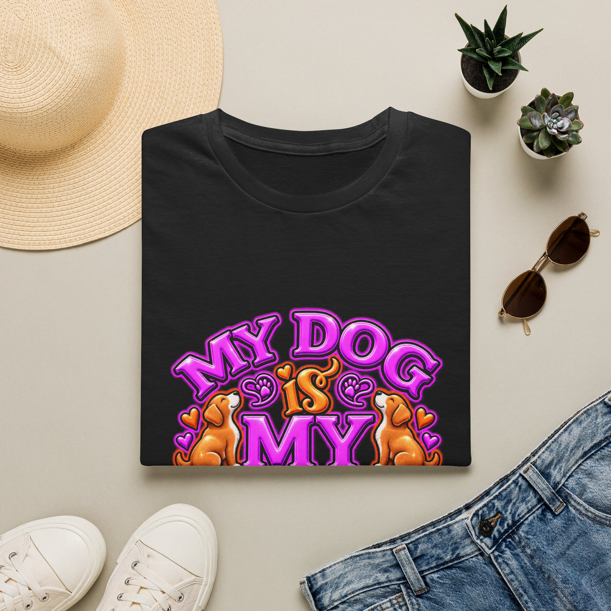 Dog Is My Bestie T-Shirt — Cute Paw Print Pet Lover Tee