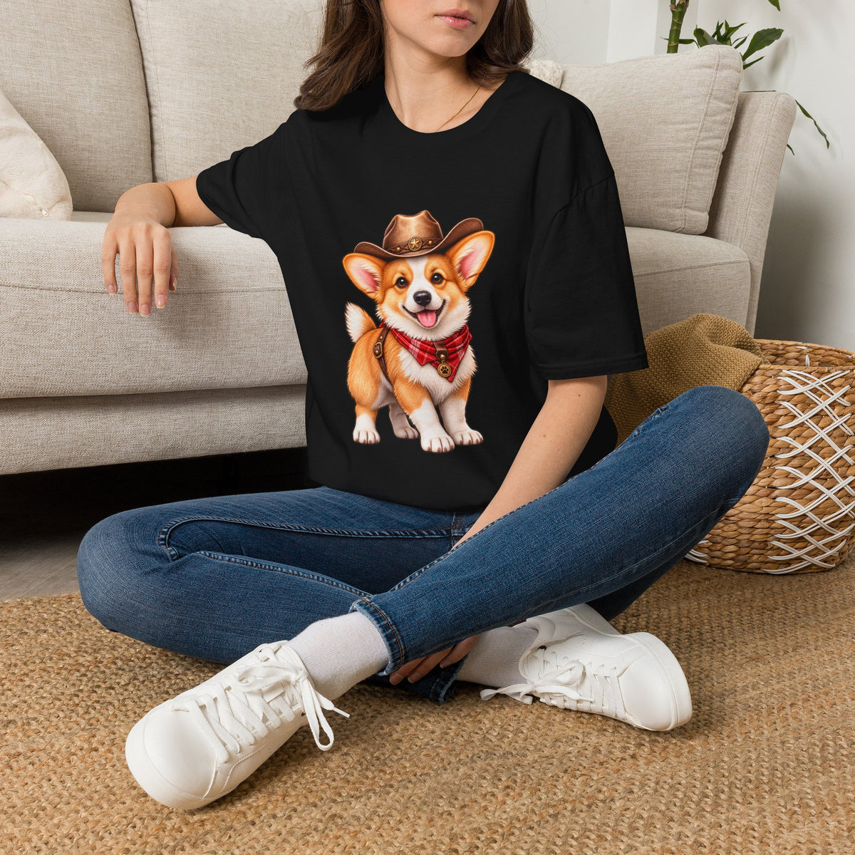 Cute Western Dog Tee with 'Howdy' Vibe