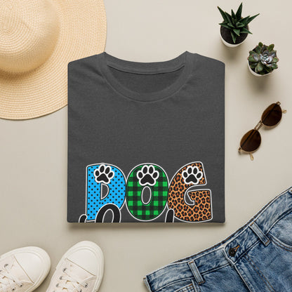 Dog Lady T‑Shirt — Colorful Paw Print DOG Graphic Tee for Pet Lovers