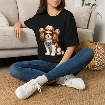 Cavalier King Charles Cowboy Dog T-Shirt