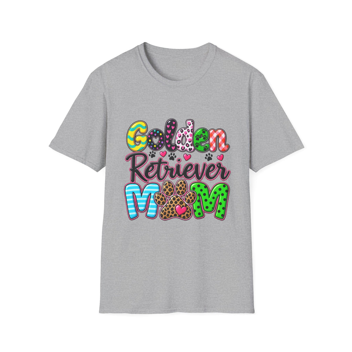 Golden Retriever Mom T-Shirt — Paw Print Dog Lover Tee