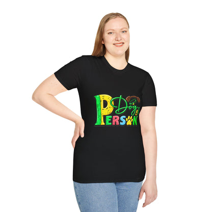 Dog Person T‑Shirt – Cute Paw Print Graphic Tee for Dog Lovers