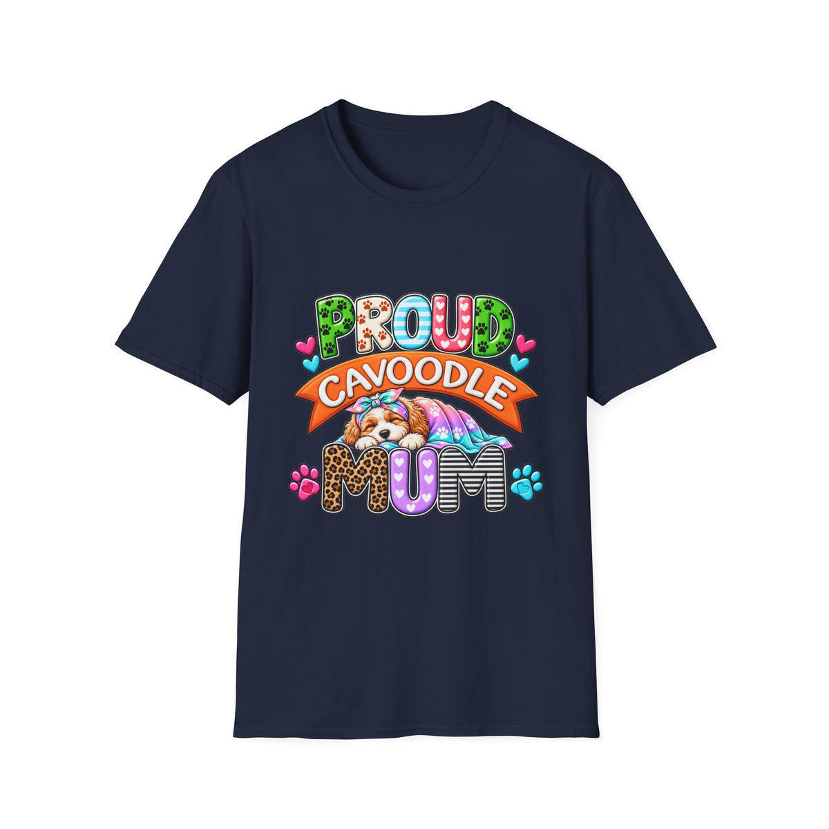 Proud Cavoodle T‑Shirt — Cute Colorful Cavoodle Mom Tee
