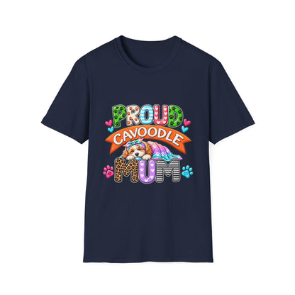 Proud Cavoodle T‑Shirt — Cute Colorful Cavoodle Mom Tee