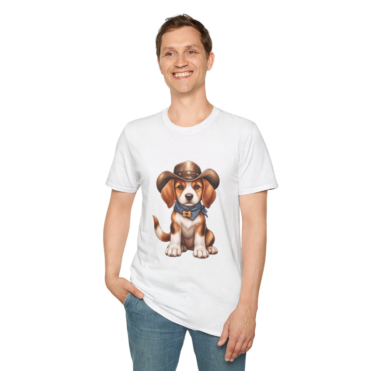 Beagle Cowboy T-Shirt — Cute Western Puppy Tee