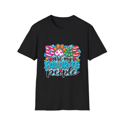 Dogs Are My Favorite People T-Shirt Paw Print Graphic