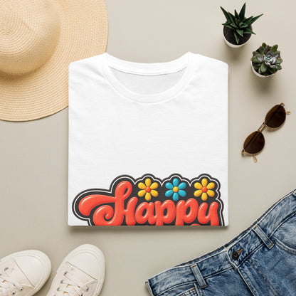 Happy Kisses T-Shirt — Retro Floral Graphic Tee