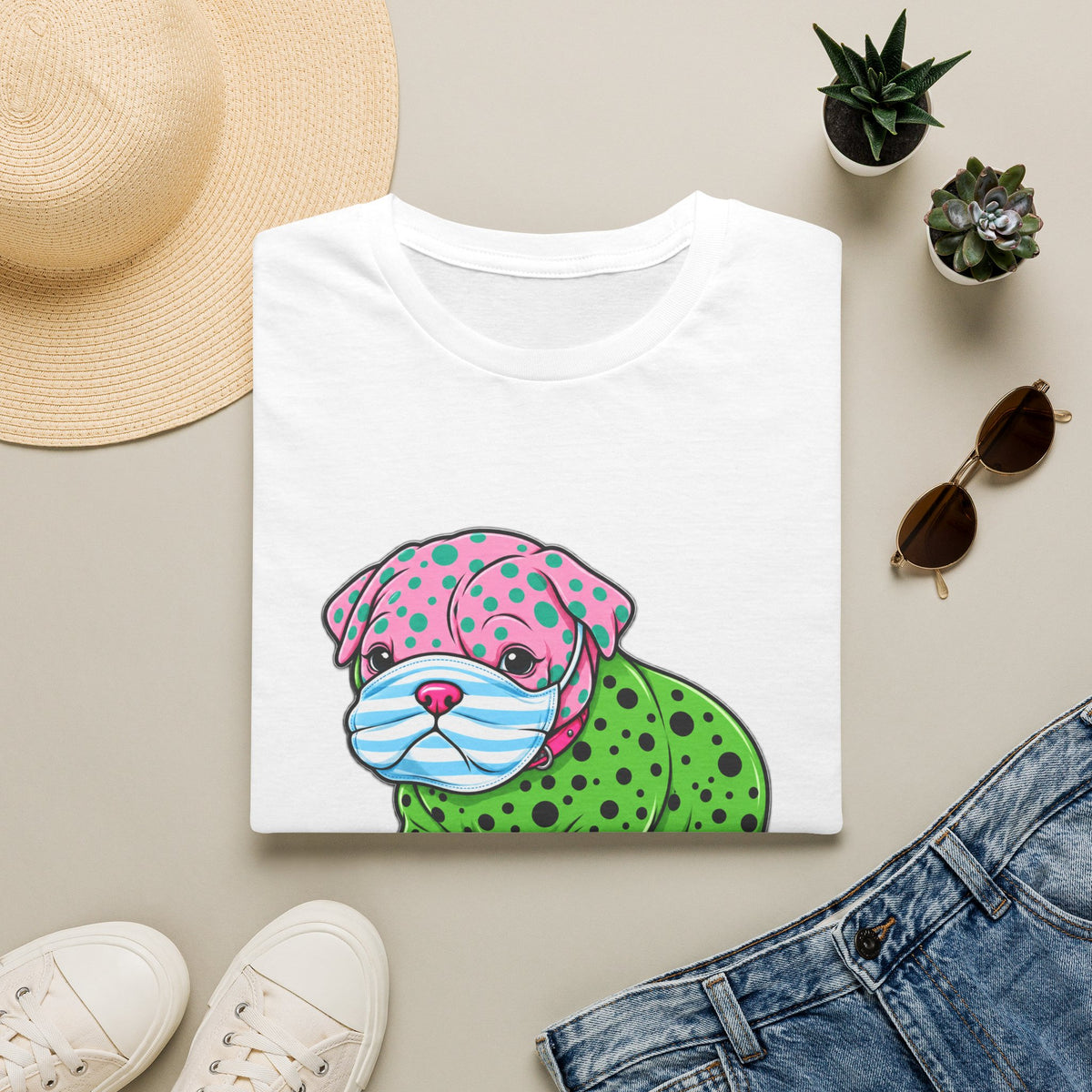 I Love My Dog T-Shirt — Colorful Polka Dot Puppy