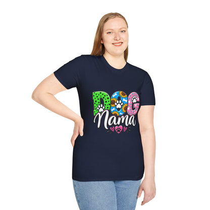 Dog Mama T-Shirt Paw Print Graphic Tee for Pet Lovers