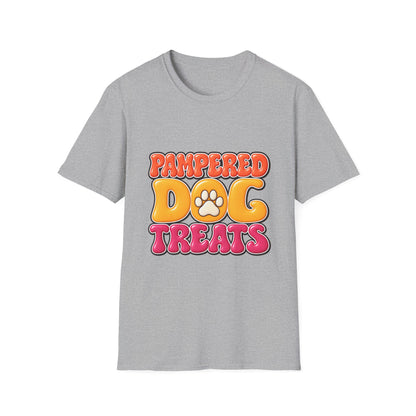Pampered Dog Treats T-Shirt — Retro Paw Graphic