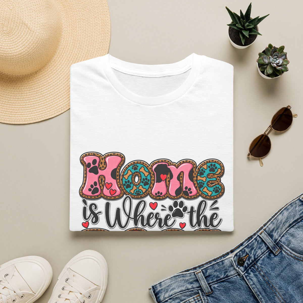 Mom Is Where the Dogs Run to Greet You T-Shirt