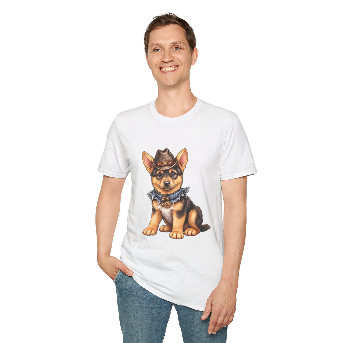 Corgi Cowboy T-Shirt Cute Western Dog Tee