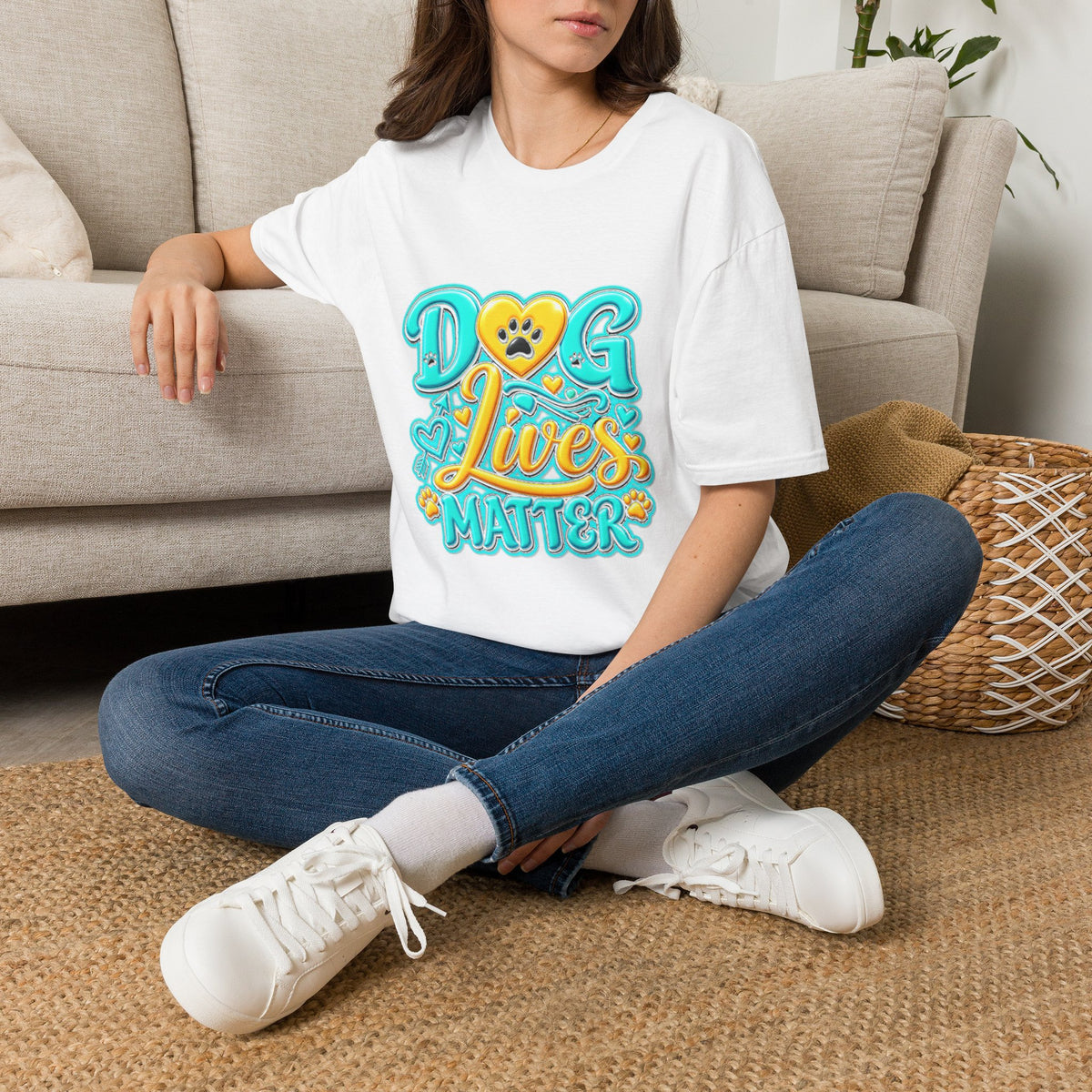 Dog Lives Matter T-Shirt – Cute Paw Heart Pet Rescue Tee