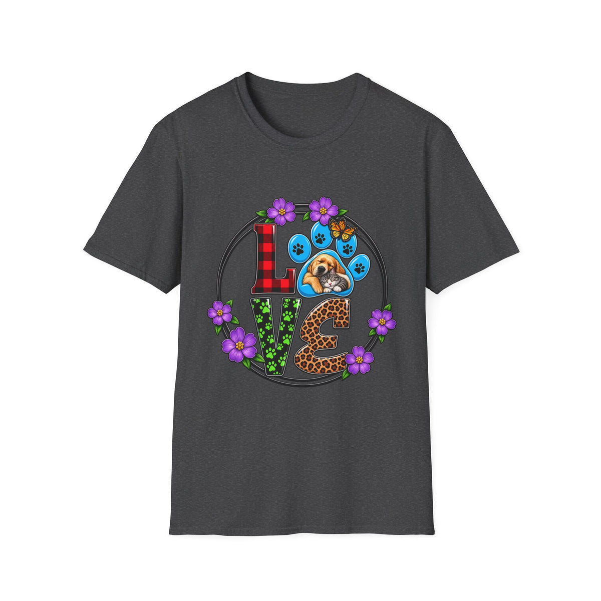 Love Paw Print Dog T-Shirt