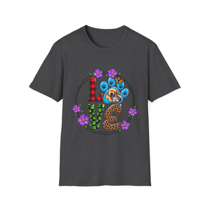 Love Paw Print Dog T-Shirt
