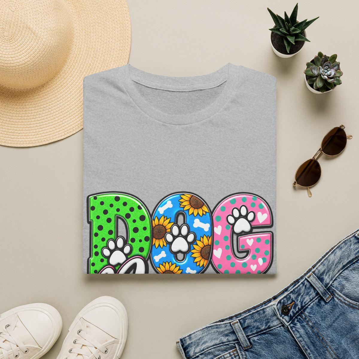 Dog Mama T-Shirt Paw Print Graphic Tee for Pet Lovers