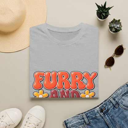 Furry and Bright Retro Floral T‑Shirt