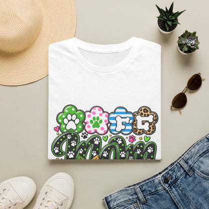 Mom Paw Print Floral T-Shirt  Mother’s Day Pet Lover Tee