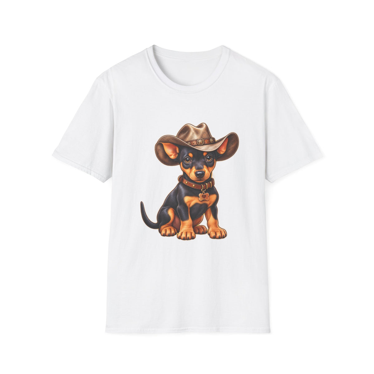 Cowboy Pup T‑Shirt  Cute Dachshund in Western Hat