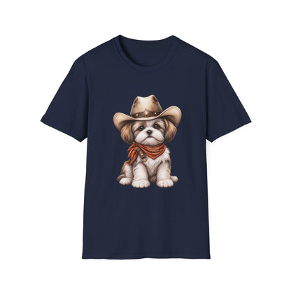 Cute Shih Tzu in Western Hat & Bandana