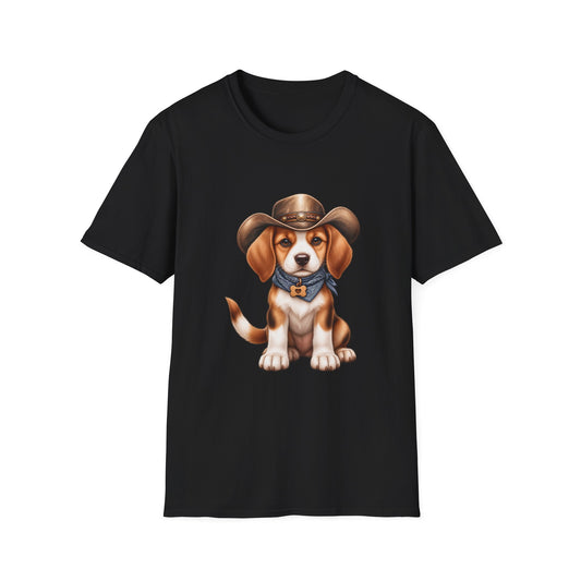 Beagle Cowboy T-Shirt — Cute Western Puppy Tee