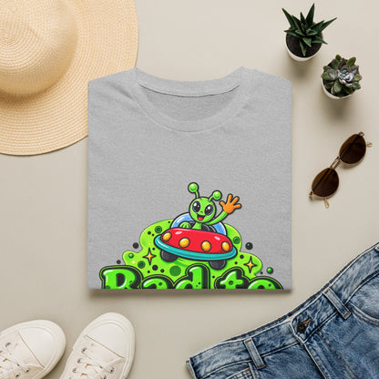 Bad to the Bone Alien T-Shirt — Cute UFO Cartoon Tee