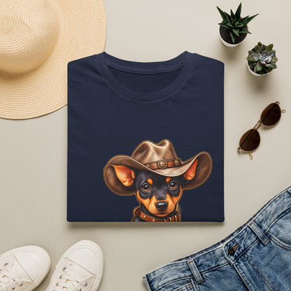 Cowboy Pup T‑Shirt  Cute Dachshund in Western Hat