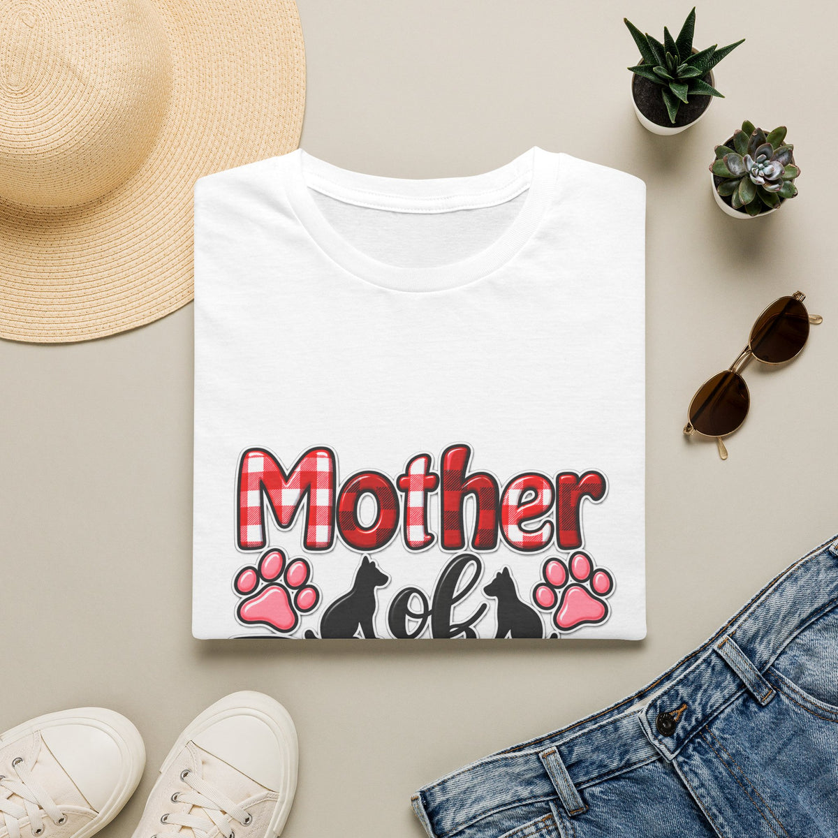 Mother of Dogs T‑Shirt — Funny Paw Print Pet Mom Tee