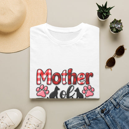 Mother of Dogs T‑Shirt — Funny Paw Print Pet Mom Tee
