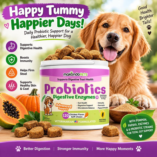 Dog Probiotics Chews with Pumpkin & Enzymes