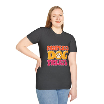 Pampered Dog Treats T-Shirt — Retro Paw Graphic