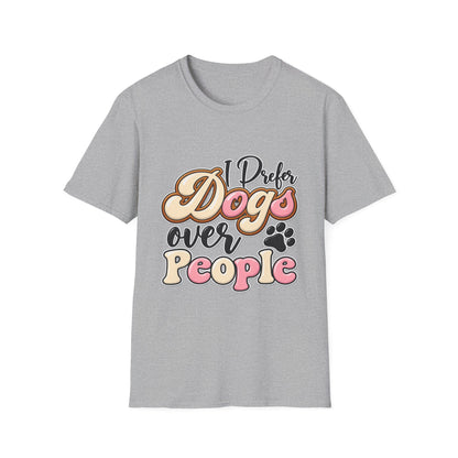 I Prefer Dogs Over People T-Shirt — Cute Paw Print Dog Lover Tee