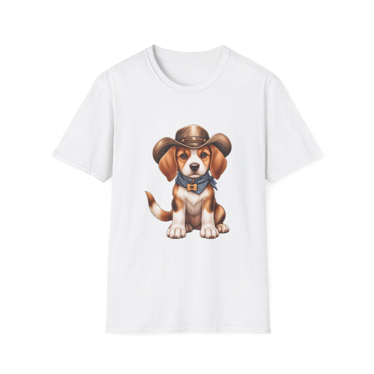 Beagle Cowboy T-Shirt — Cute Western Puppy Tee