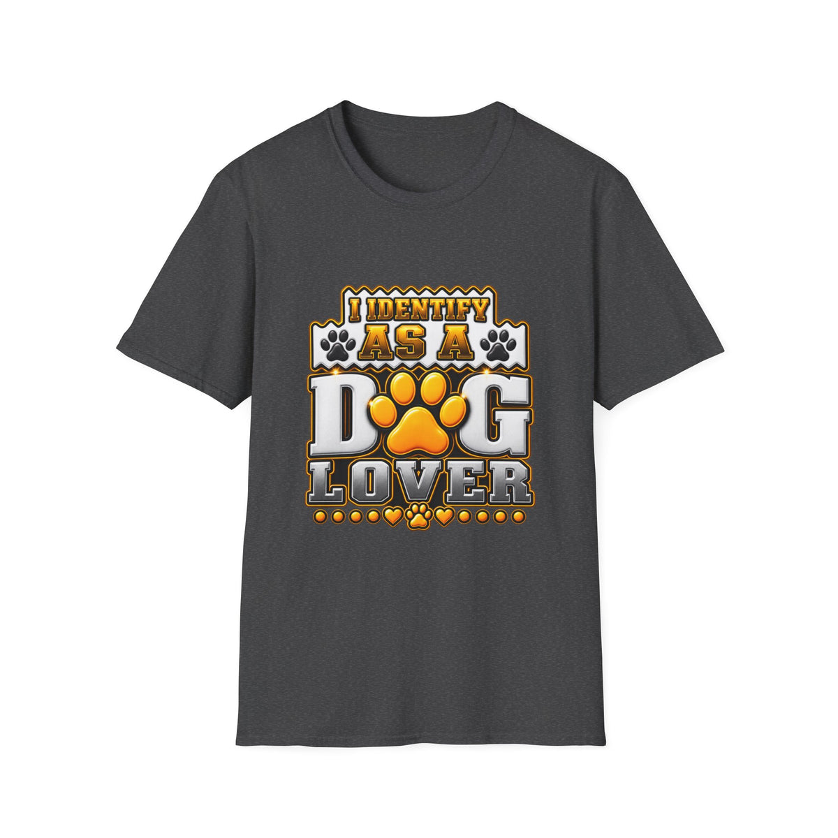 Dog Lover T-Shirt — "I Identify As A Dog Lover" Graphic Tee