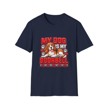 Dog Lover T-Shirt — "My Dog Is My Doorbell"