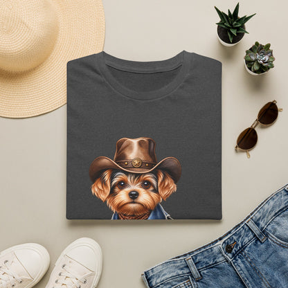 Cute Yorkshire Terrier in Western Hat Tee