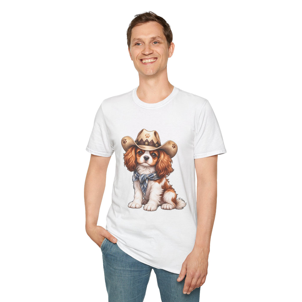 Cavalier King Charles Cowboy Dog T-Shirt