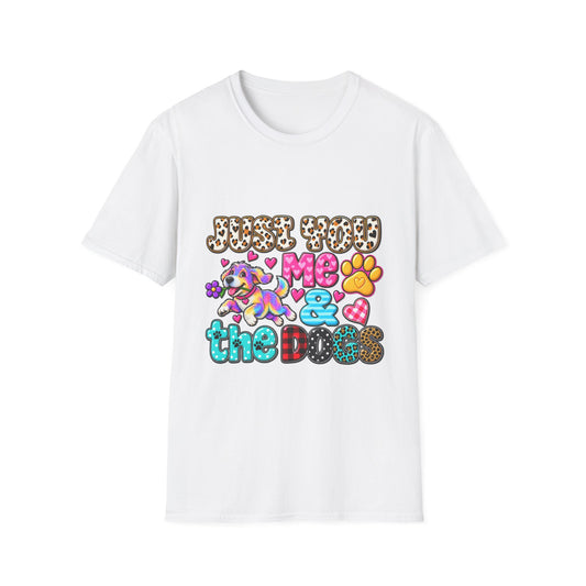 Just Feed Me & the Dogs T-Shirt — Cute Colorful Pet Lover Graphic Tee